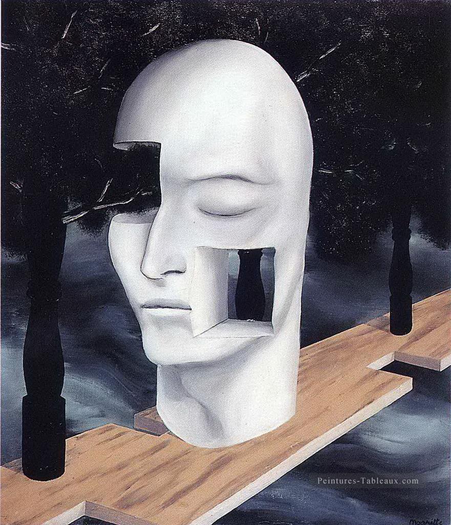 天才ルネ・マグリットの顔 1926油絵
